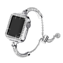For Apple Watch SE 44mm/SE (2022) 44mm/Series 4/5/6 44mm Watch Band+Hollow Out PC Watch Case