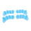 (5 Pcs) 5x2 Pairs Elastic Silicone Gel Toe Separators Straighteners Blue 2