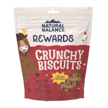 Natural Balance Pet Foods Rewards Crunchy Biscuits Dog Treats, Bison, 14 Ounces