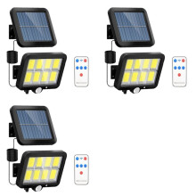 3X LED Solar Split Wall Lamp 3 Mode Waterproof Motion Sensor Lamps Garden Street Lighting Solar Lamp A