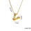 Bubble Letter Necklace Gold Plated Dainty Initial Pendant 2