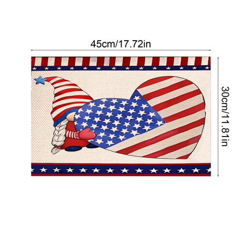 Independence Day linen placemats heat-insulating 4-pack 2