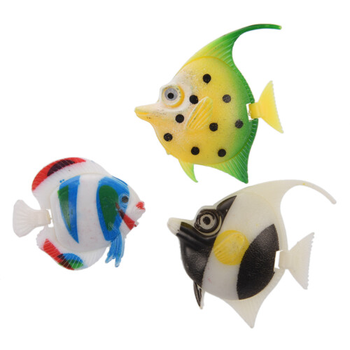 Artificial Multi-Colored Plastic Fish Ornament 10Pcs for Aquarium 1