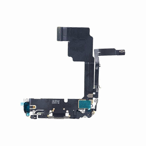 (Natural, Multicolor) For iPhone 15 Pro Dock Connector Charging Port Flex Cable Replacement (Without Logo) - Black