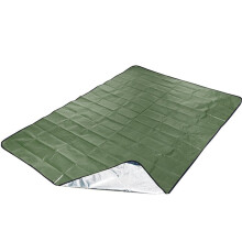 Outdoor Multi-Function Emergency Blanket PE Survival Camping Insulated Emergency Use Portable Compact Foldable Green