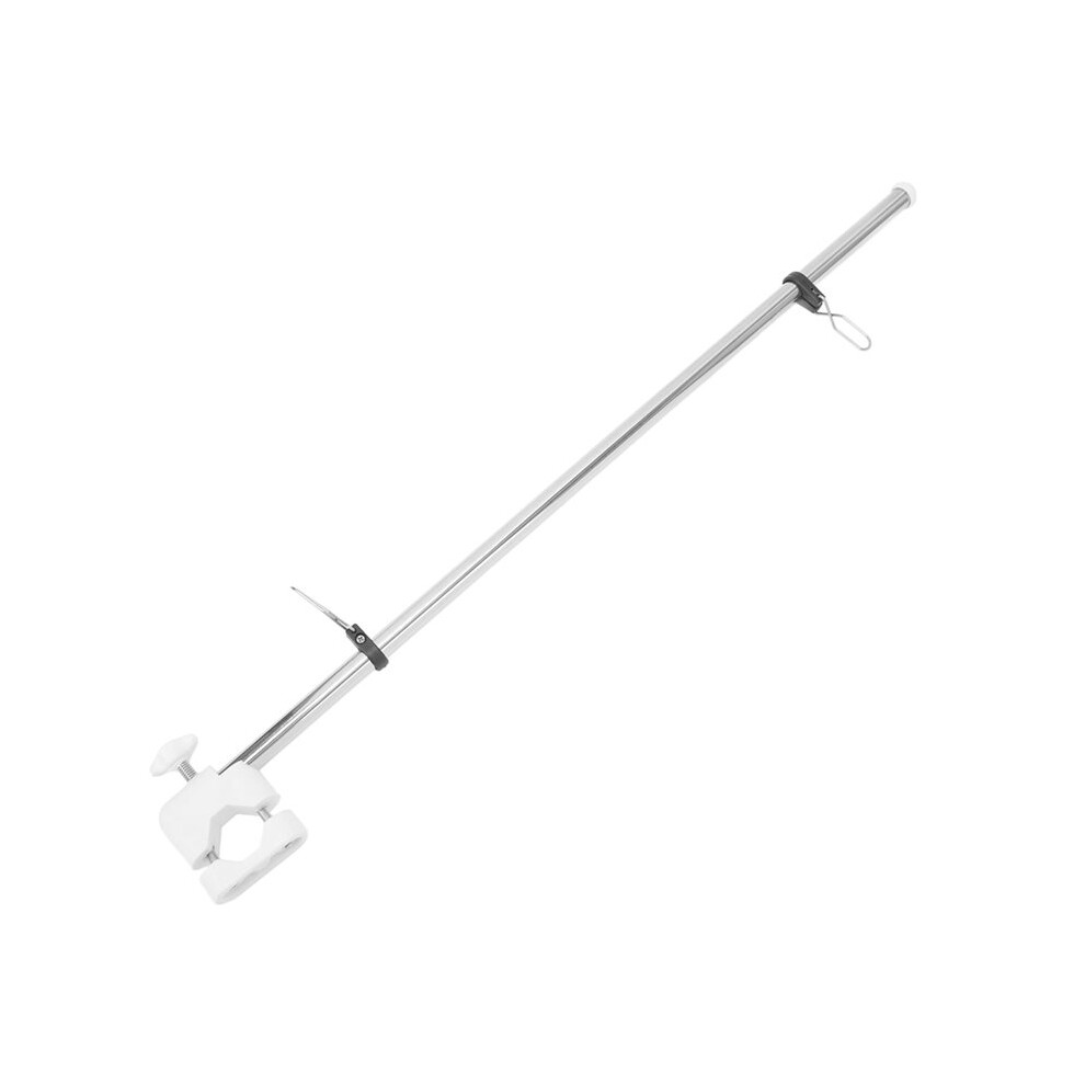 Marine Flag Pole 21In 304 Stainless Steel 22.2Mm To 25.4Mm Rail Mount For Yachts, Cars, Rvs - Versatile Flagpole 6031711558362