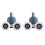 Shower screen door roller wheels 25mm Dia 3