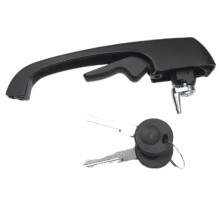 Maniglia Anteriore e Posteriore Nera per Auto + Chiave di Chiusura per LT 28-35 Destra/Sinistra 251837205B 251837205H 113837205MS con 2 Chiavi