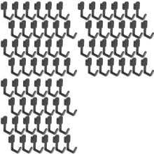 72 Unidades de Ganchos de Pegboard em Forma de J, Gancho de Pegboard, Acessórios Organizadores de Ferramentas, Preto