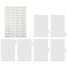 1Set Binder Tabbladen, Transparante PP Scheiders Voor Notitieboeken
