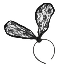 1Rabbit Kanten Haarband Zwart Voor Verkleed- En Feestgebruik