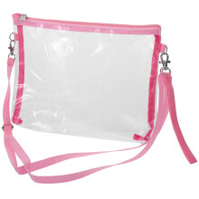 Goedgekeurde Doorzichtige Roze PVC Schoudertas