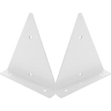 2Sets Ijzeren Driewandsteunen Wit Voor Stevige Plankmontage