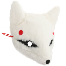 1Pluche Witte Fox Masker Cosplay, Feest En Halloween Decoratie