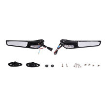 Motorcycle Accessories Wind Wing Mirror Adjustable Rotating Rearview Mirror with Light for YZF R6 1999-2016