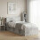 VidaXL vidaXL Headboard Cabinet with Storage Concrete Grey Engineered Wood 1