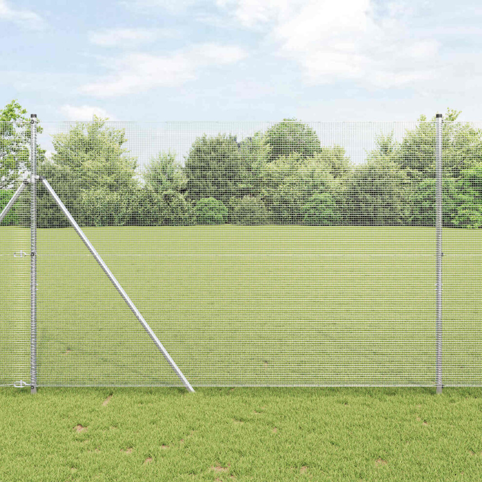 Vidaxl Welded Wire Fence 1000 X 160 Cm Silver