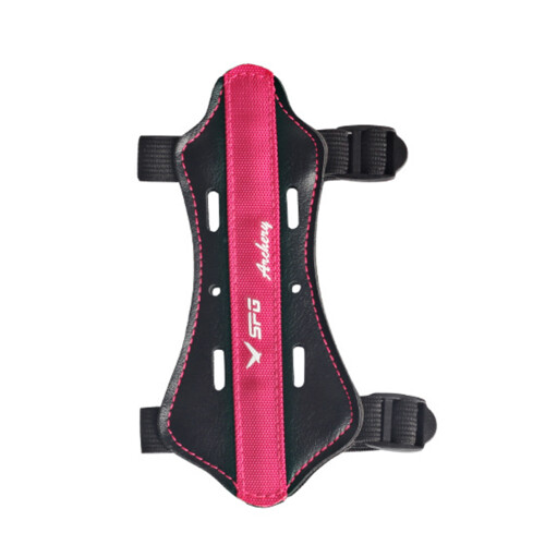 (Red) Kids Adjustable Archery Arm Guard - Lightweight Protector 2