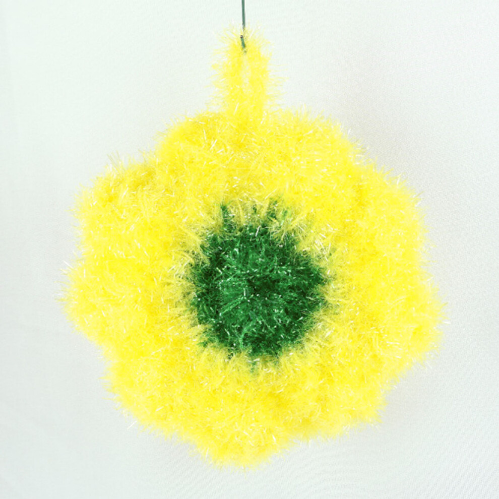 (Yellow) Flower Dish Scrubber, Non-Scratch Kitchen Cleaner 6935060560406