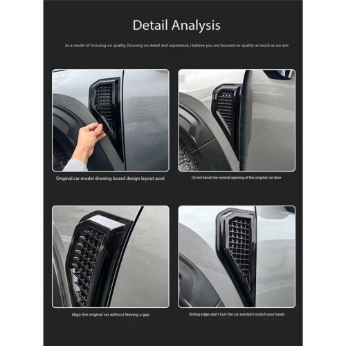 For Harvard Raptors Leaf Panel Decoration Patch Modified False Air Vent Decoration Car Patch Wings