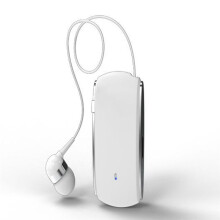 K68 Headset Lavalier Retractable Plug-In Card Single Earphone Multifunctional Clip Headset MP3 Player White