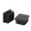 Chair Leg Plastic Blanking End Cap Square Tube Insert Black 20mmx20mm 300pcs 4