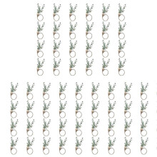 Servetringen Set van 60 Rustieke Eucalyptus Houten Servetringen Boho Blad Hout Kraal Boerderij Servetring Houder