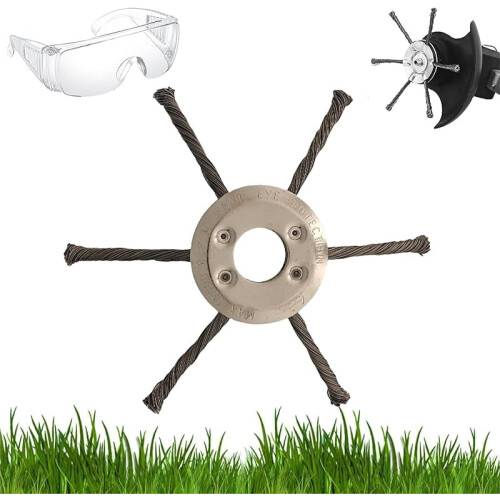 Cabeçote de corte universal com fio de aço para roçadeiras a gasolina – 7/8/9 polegadas, resistente, compatível com Stihl FS55, Husqvarna