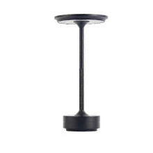 (Black) Cordless Table Lamp Dimmable Waterproof Metal Usb Rechargeable Table Lamps