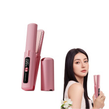 Draadloze haarstyler 3-in-1 met stijltang, krultang en borstel, compact en draagbaar, met grote batterijpunten