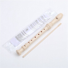 5X Grabadora Soprano Beige de 8 Agujeros con Varilla de Limpieza, Grabadora de Llave C Estilo Alemán para Niños Estudiantes Principiantes