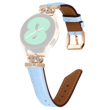 (Style D Huami Amazfit Cheetah, Blue) For Huami Amazfit Cheetah Pro Rose Gold Buckle 20mm Watch Band Crown Rhinestone Watch Strap