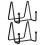 Unbranded plate display stand black 2 pcs 1