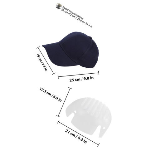 1Set Katoenen Baseball Hoed Met Veilige Bump Caps Insert 1