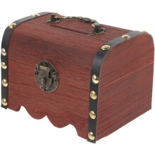 1Houten Schatkist Spaarpot Met Slot Voor Kinderen En Decoratie