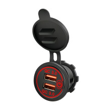 Chargeur de téléphone portable USB universel 12V-24V pour voiture avec commande tactile, charge rapide intelligente QC (1 pièce).