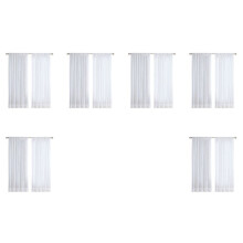 Tende Nel Tulle Bianco Super Morbido 12Pcs Super Morbide per la Decorazione del Soggiorno Velo Moderno Nel Chiffon Voile Trasparente