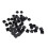 Chair Leg Plastic Blanking End Cap Square Tube Insert Black 20mmx20mm 300pcs 8