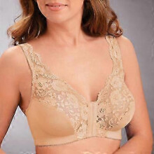 (3XL, Beige(5pcs) Bras For Women No Steel Ring Front Closure Bra Comfortable Everyday Bralette
