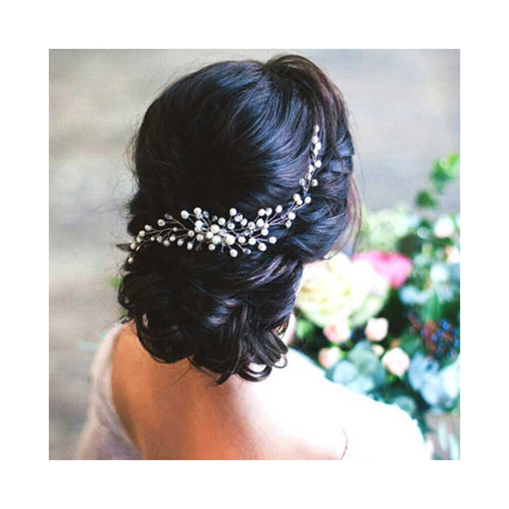 Zhouq-Outdoors Pearl Comb Hair Jewelry For Brides