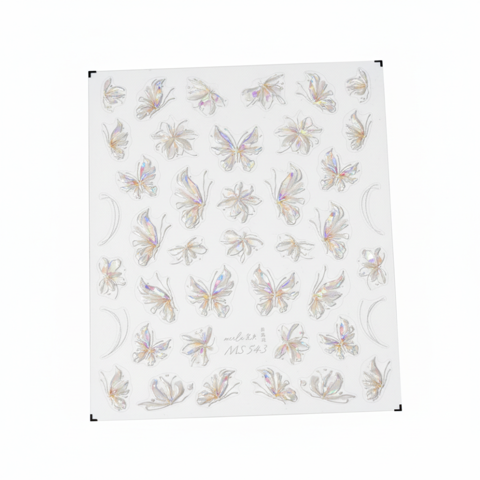 Phui-Pet-Supplies 3D Butterfly Nail Stickers, Waterproof Manicure Decor