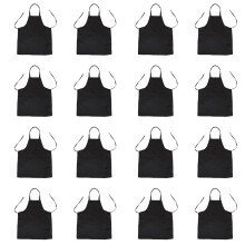 8X Eingeschlechtig 2 Taschen Schwarz Kuechenschuerze Schurz Laetzchen, Einheitsgroesse in Mitteler Groesse