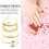 4St Metalen Dames Ring Set Verstelbaar Elegant 5