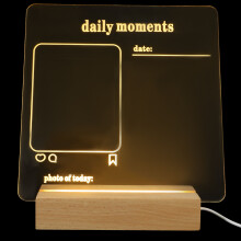 Acryl Memo Bord Met LED Licht Voor En Werk