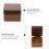 1Guitar Pick Carrying Case Compact Koffiekleurig Houtdesign 5