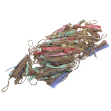 50St Mini Jute Touw Tassels Voor Ambachten En Geschenkjes