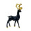 Black Metal Reindeer Valentine Decor 2 pcs 7
