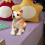 Peluche chiot avec ruban rouge 25 cm 6