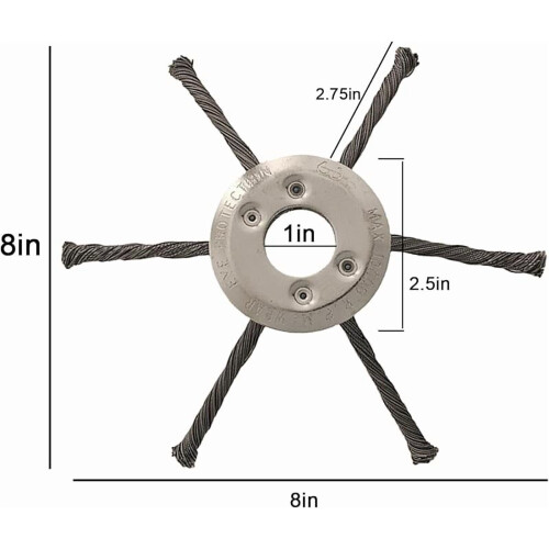 Cabeçote de corte universal com fio de aço para roçadeiras a gasolina – 7/8/9 polegadas, resistente, compatível com Stihl FS55, Husqvarna 1