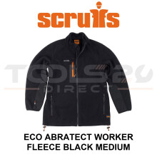 Scruffs Eco Abratect Worker Full Zip Work Fleece Black Size M - T55631